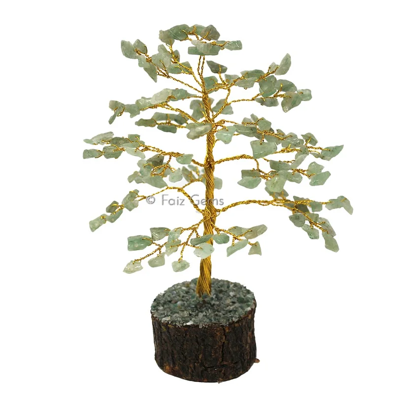Green Aventurine Golden Wire Tree(150 Chips)