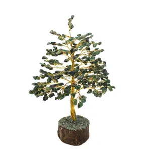 Dark Green Aventurine Golden Wire Tree(300 Chips)
