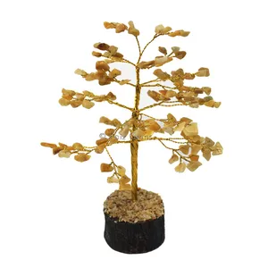Yellow Aventurine Golden Wire Tree(150 Chips)