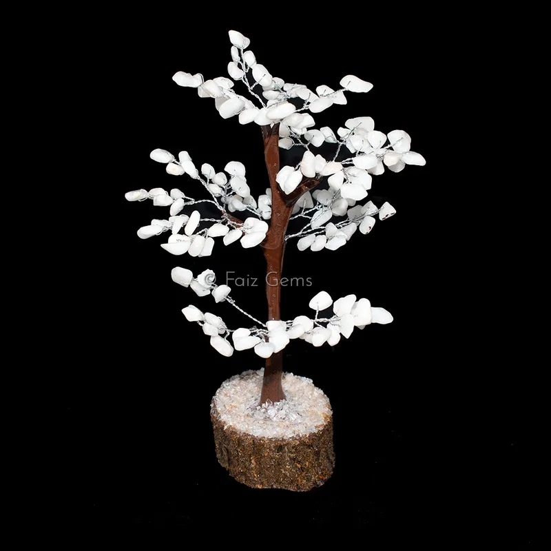 White Agate Mseal Wire Tree(150 Chips)