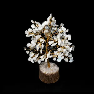 Rainbow Moonstone Golden Wire Tree(150 Chips)