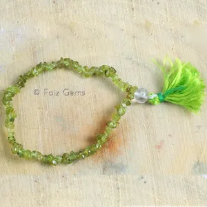 Peridot Gemstone Power Chips Bracelets