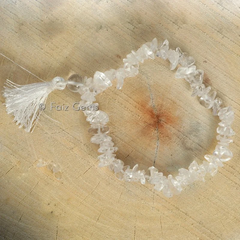 Crystal Quartz Gemstone Power Chips Bracelets