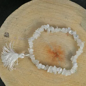 Rainbow Moonstone Gemstone Power Chips Bracelets