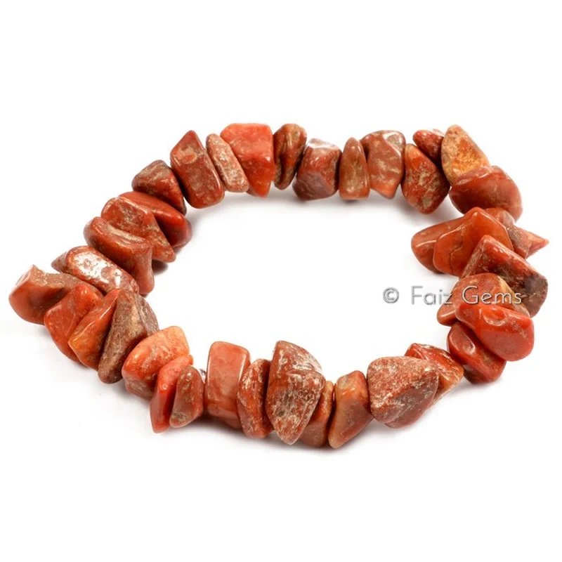Peach Aventurine Gemstone Chips Bracelets