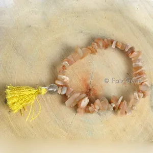 Cream Moonstone Power Chips Gemstone Bracelets