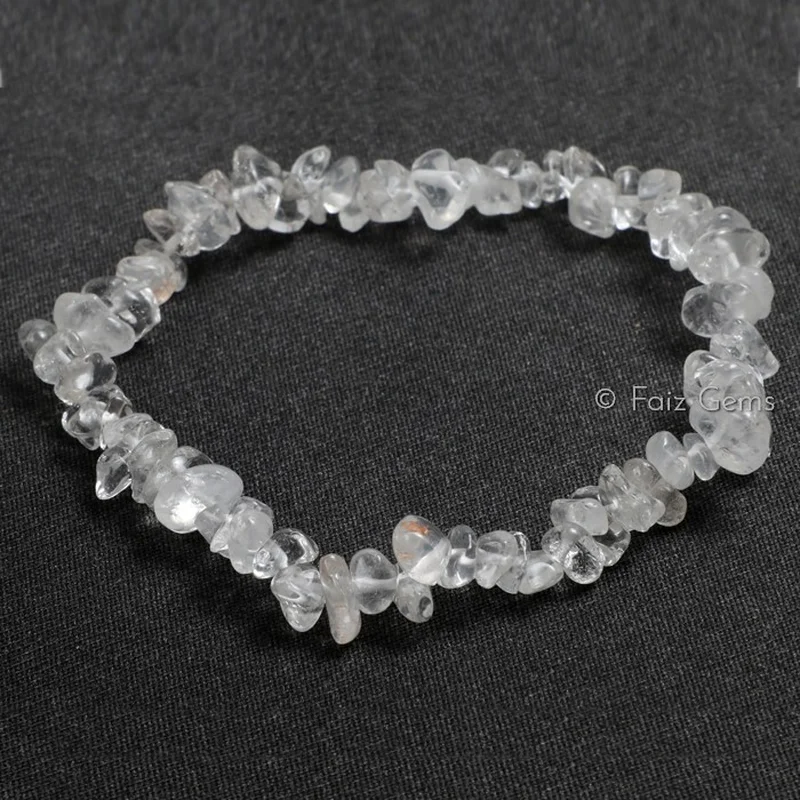 Crystal Quartz Power Chips Gemstone Bracelets