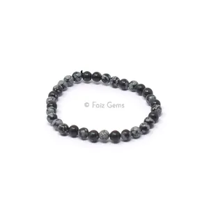 Snowflake Obsidian Bracelet