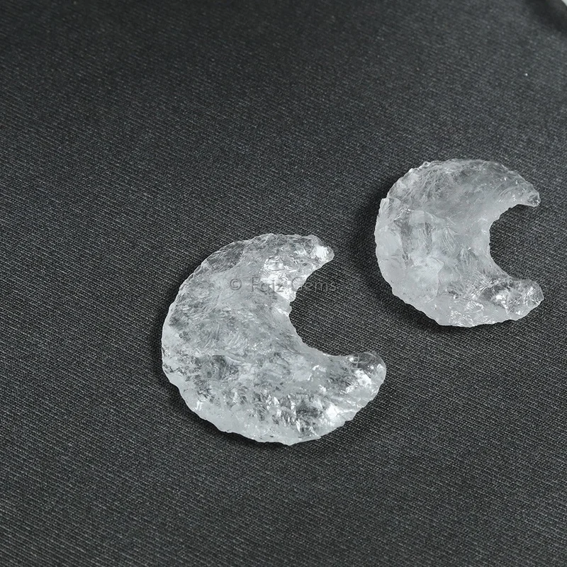 Crystal Quartz Crescent Arrowheads
