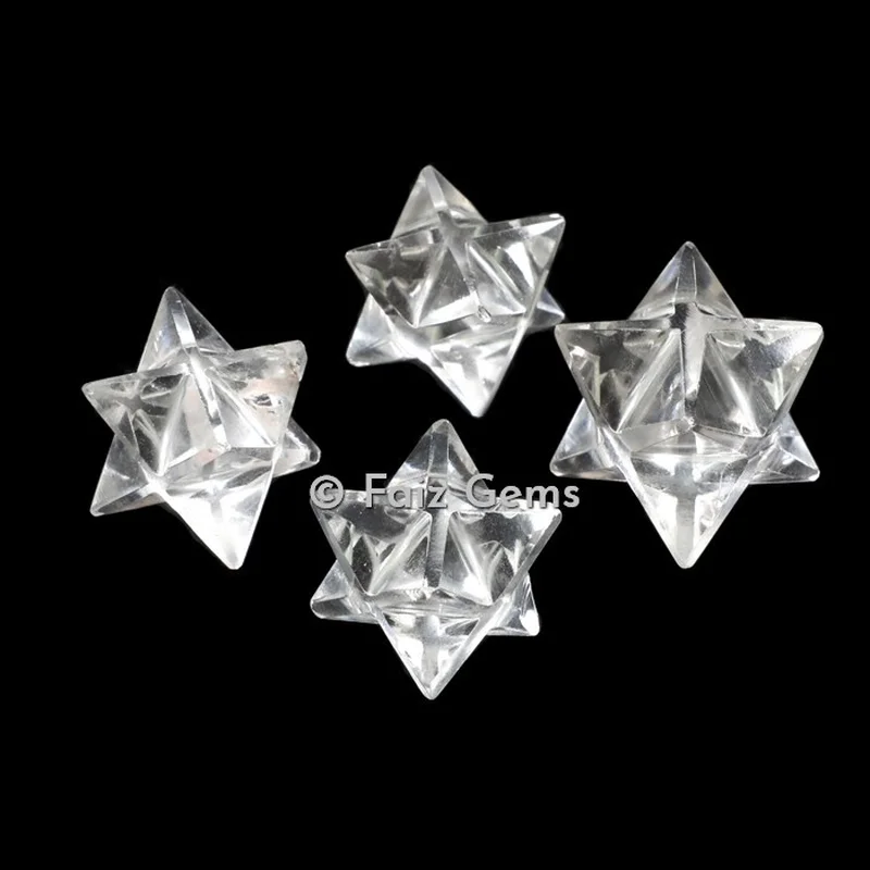 Clear Quartz Merkaba Star