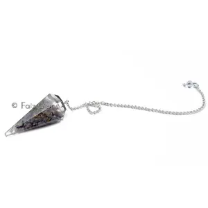 Amethyst 6 Faceted Orgone Pendulum