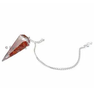 Red Jasper 6 Faceted Orgone Pendulum