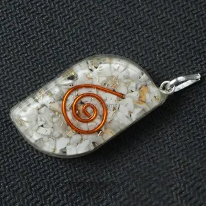 Rainbow Moon Stone Orgone Eye  Pendant