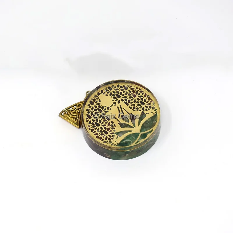 Garnet and Green Aventurine with Buddha Orgone Pendant