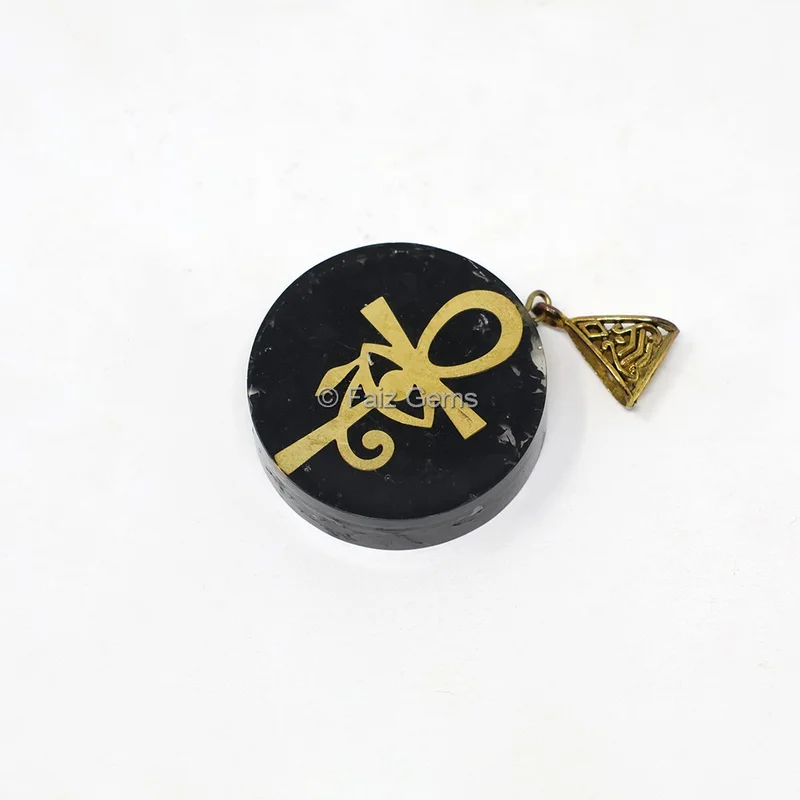 Black Tourmaline with Ankh Orgone Pendant