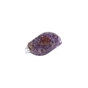Amethyst with Copper Coil Orgone Pendant