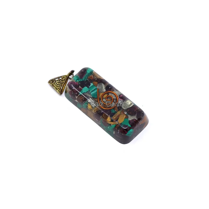 Mix Stone Orgone Bar Pendant
