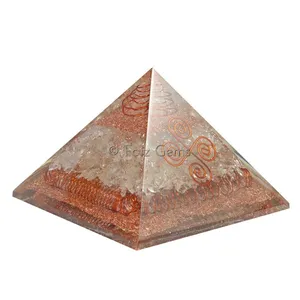 Crystal Quartz Choko Reiki Orgonite Pyramid