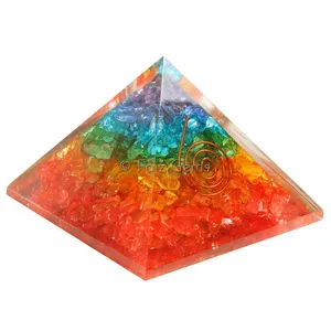 Chakra Layer Orgonite Pyramid