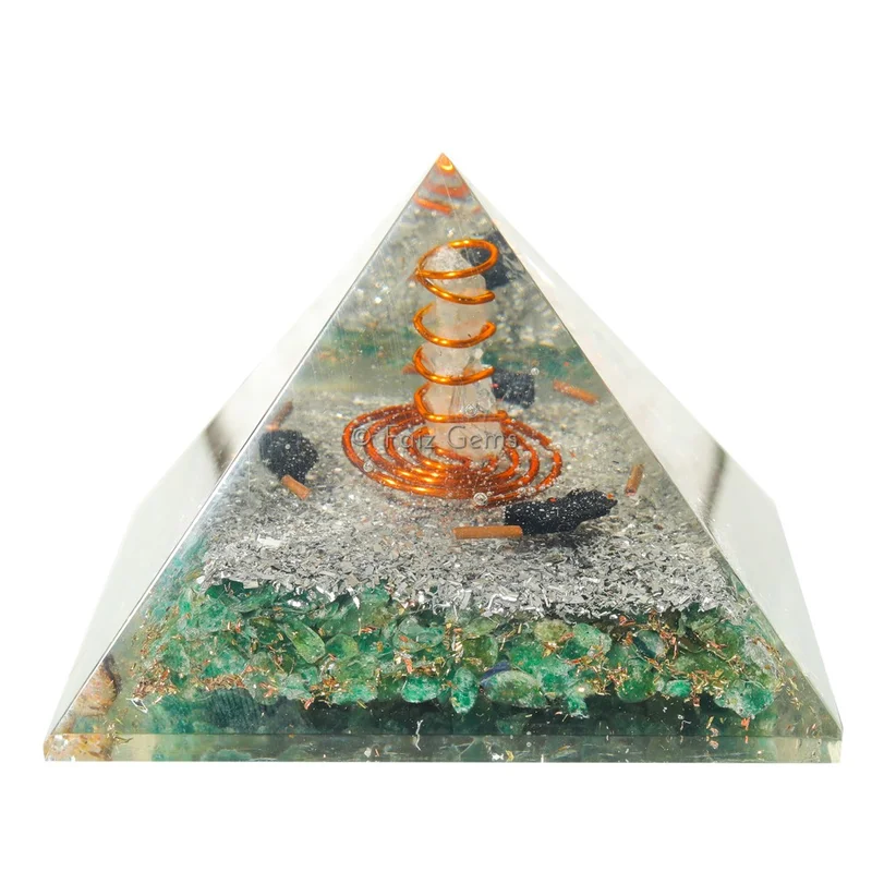 Green Aventurine Healing orgonite Pyramind