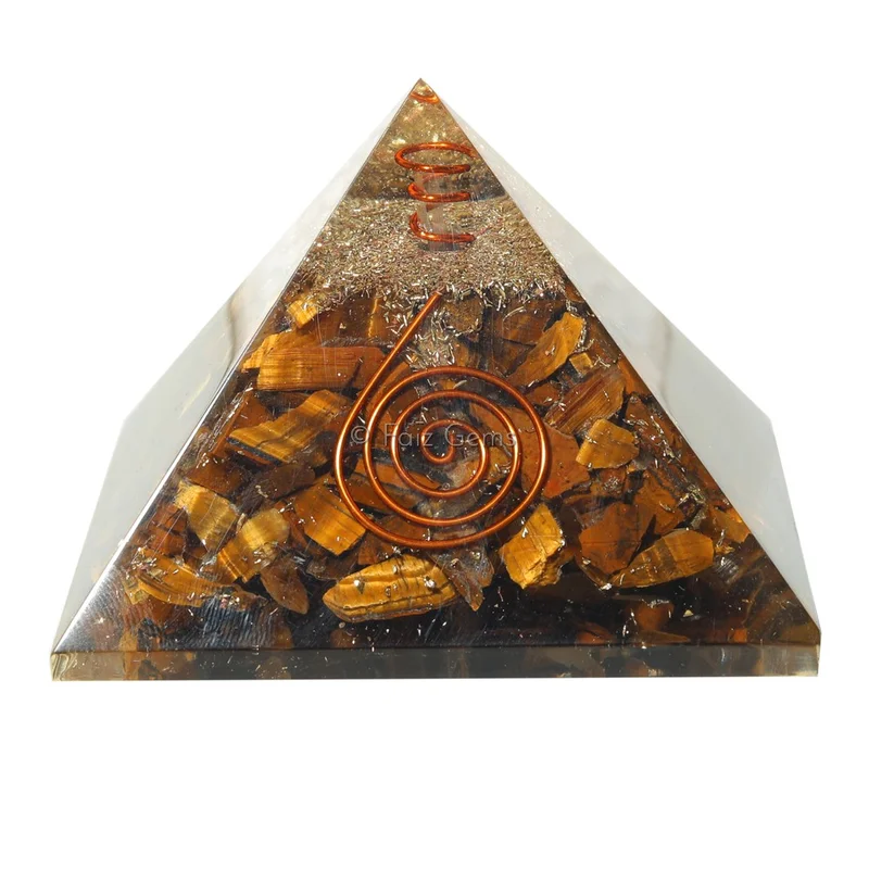 Tiger Eye Orgonite Pyramids