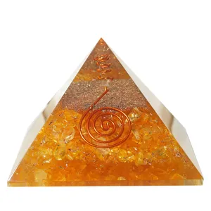Citrine Orgonite Pyramids