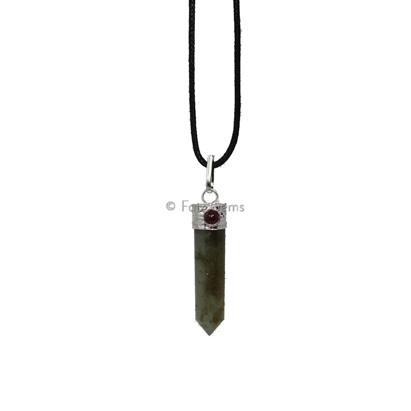 Labradorite Cap Pencil Pendants