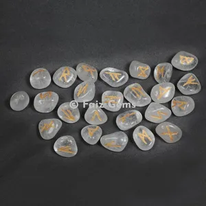 Clear Quartz Rune Set