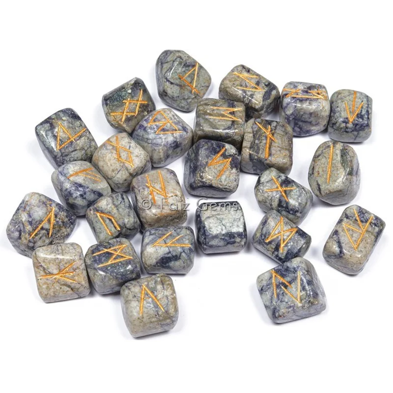 Indian Charoite Rune Sets