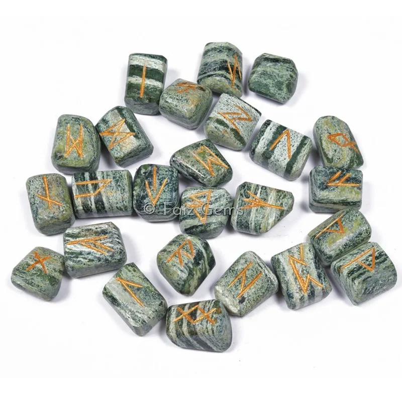 Green Zebra Jasper Rune Sets