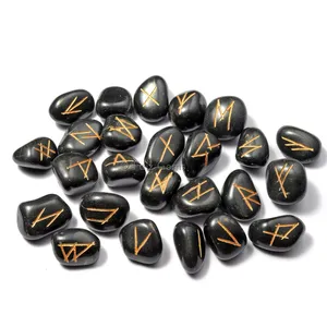 Black Agate Rune Set