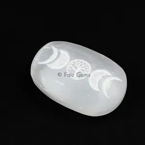 Selenite Tree of Life Palm Stone