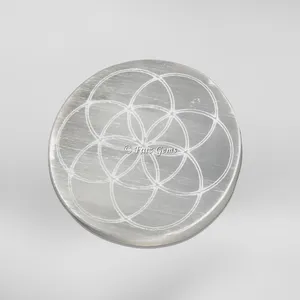 Seed of Life Selenite Charging Circle