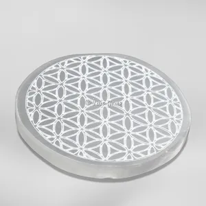 Flower Of Life Selenite Charging Circle
