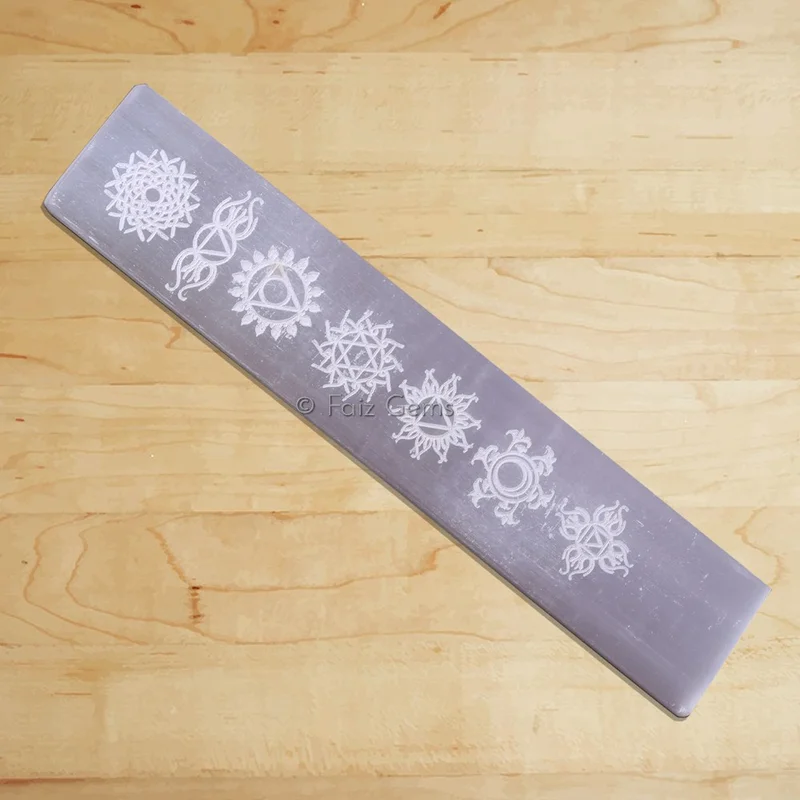 Selenite Chakra Wands Spiritual Vector