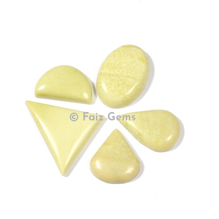 Yellow Serpentine Cabochons
