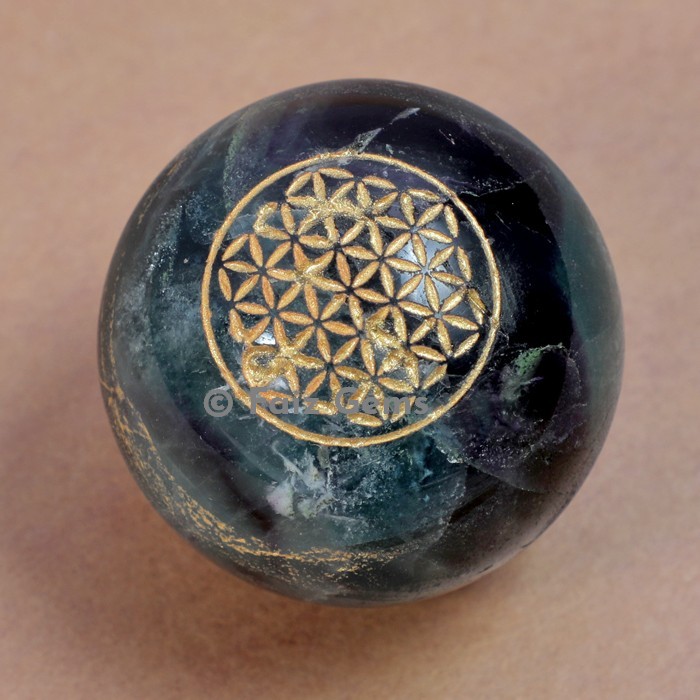 Fluorite Flower of Life Spheres