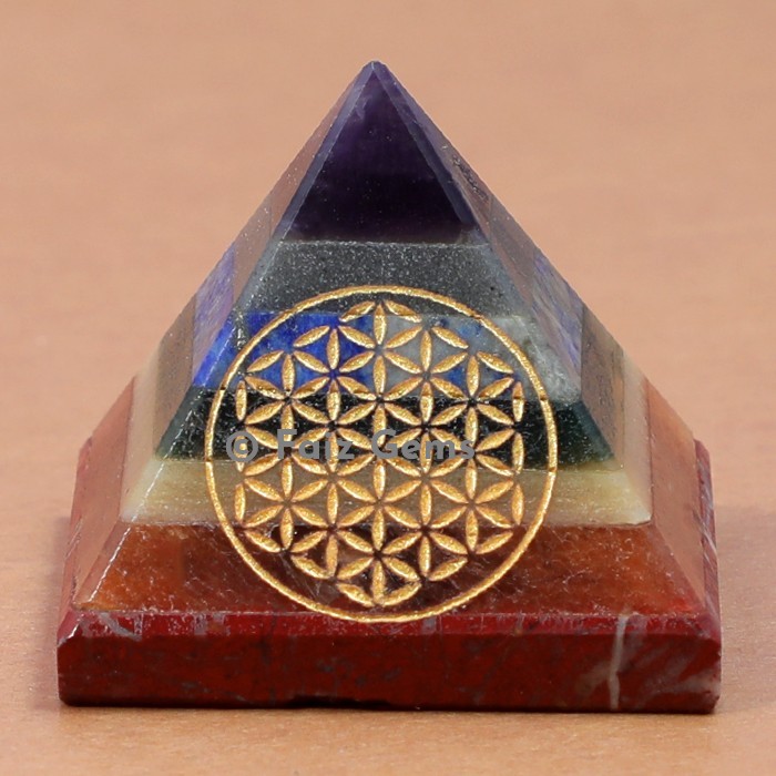 Chakra Bonded Flower of Life Pyramids
