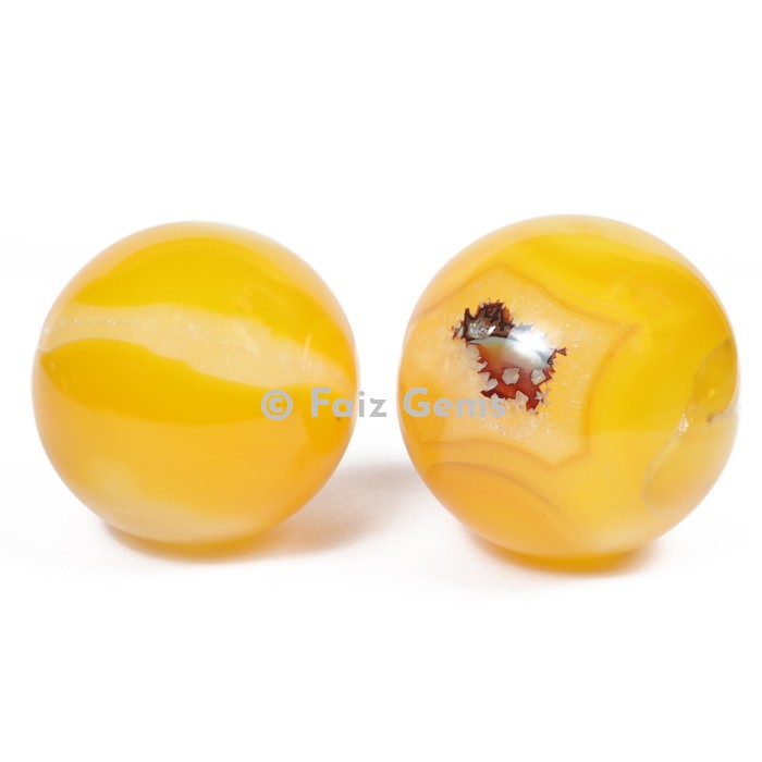 Yellow Onyx Spheres