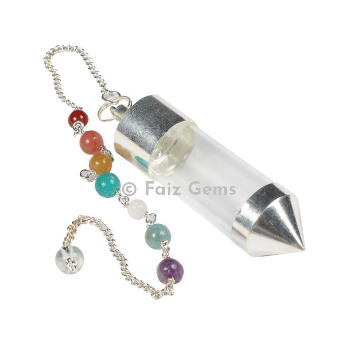 Silver Bullet with Seven Chakra Metal Pendulum