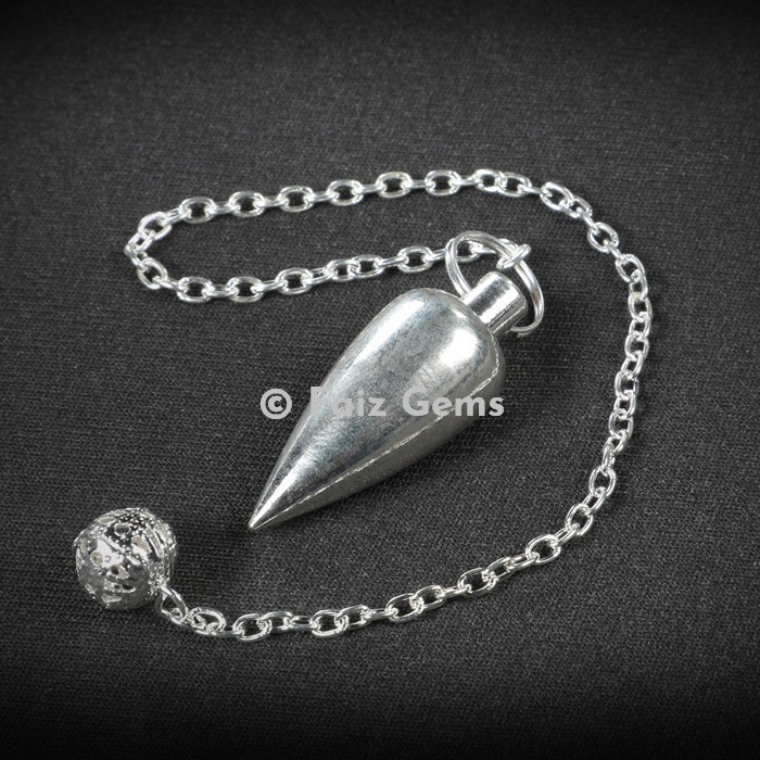 Thick Silver Drop Metal Pendulum