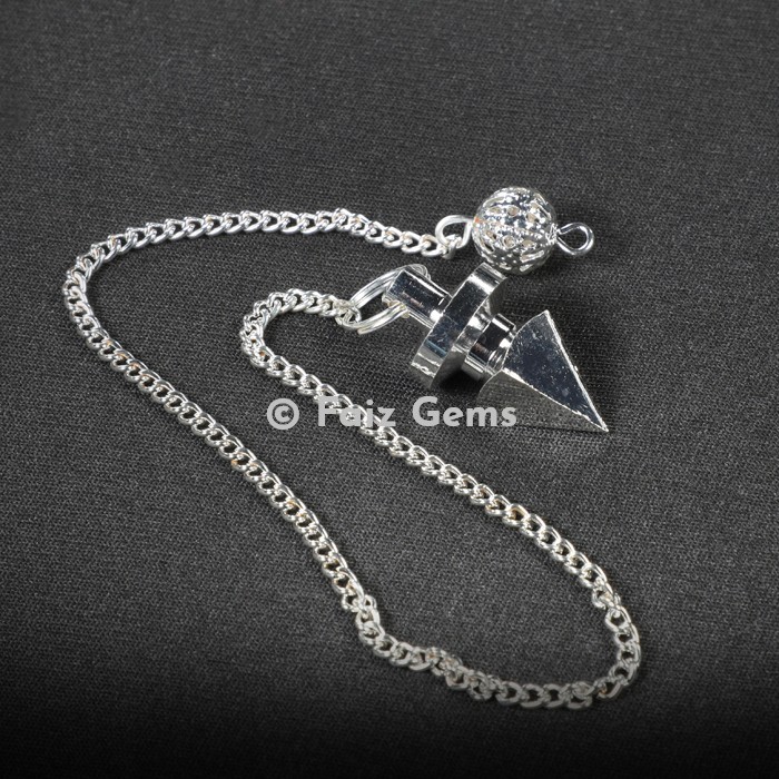 Silver Metal Pyramid Metal Pendulum