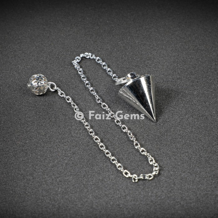 Silver Small Cone Metal Pendulum
