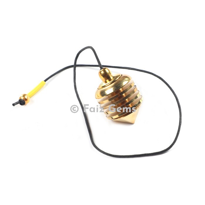 Golden Brass Solid Metal Pendulum with Cord