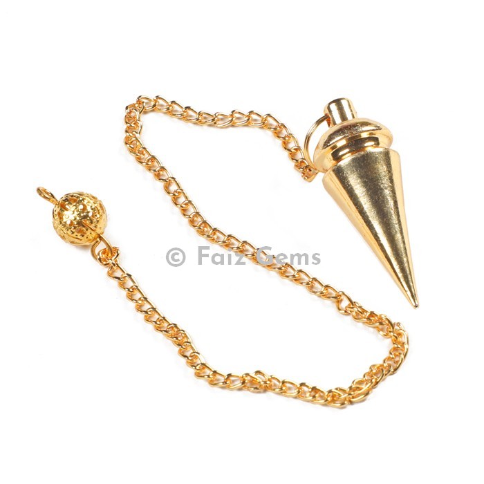 Golden Long Egyptian Dowsing Metal Pendulum