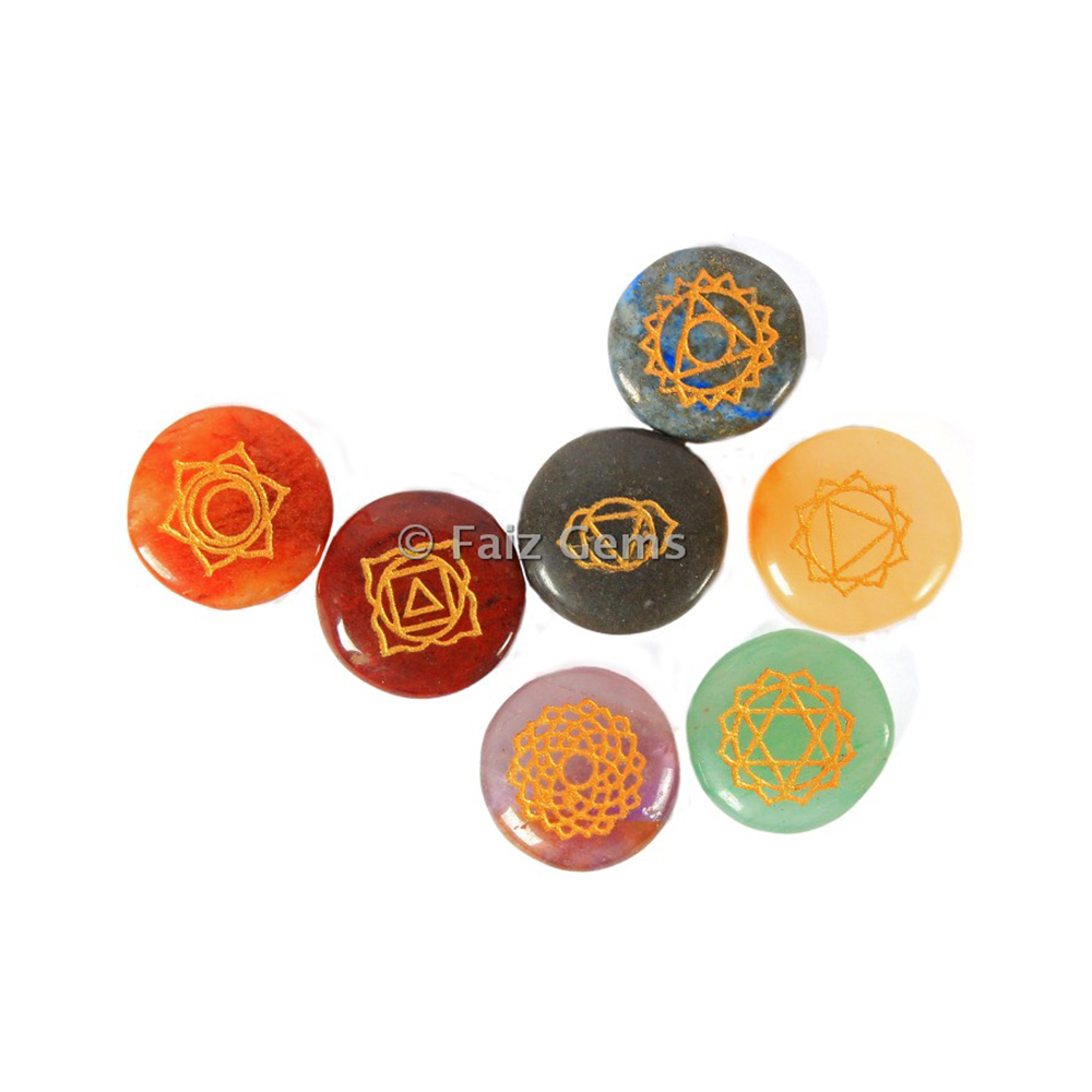 Seven Chakra Engraved Set