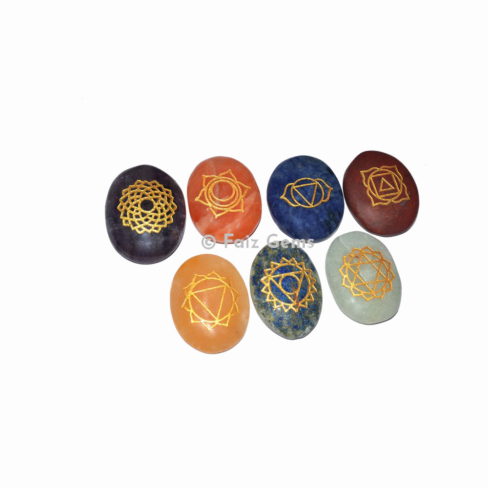 Chakra Engraved Oval Set