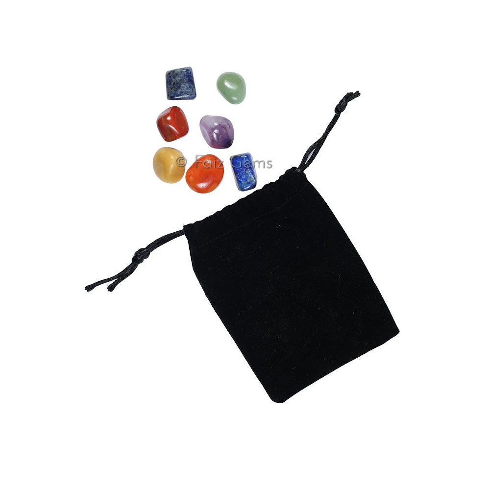 ChakraTumbled Set With Pouch