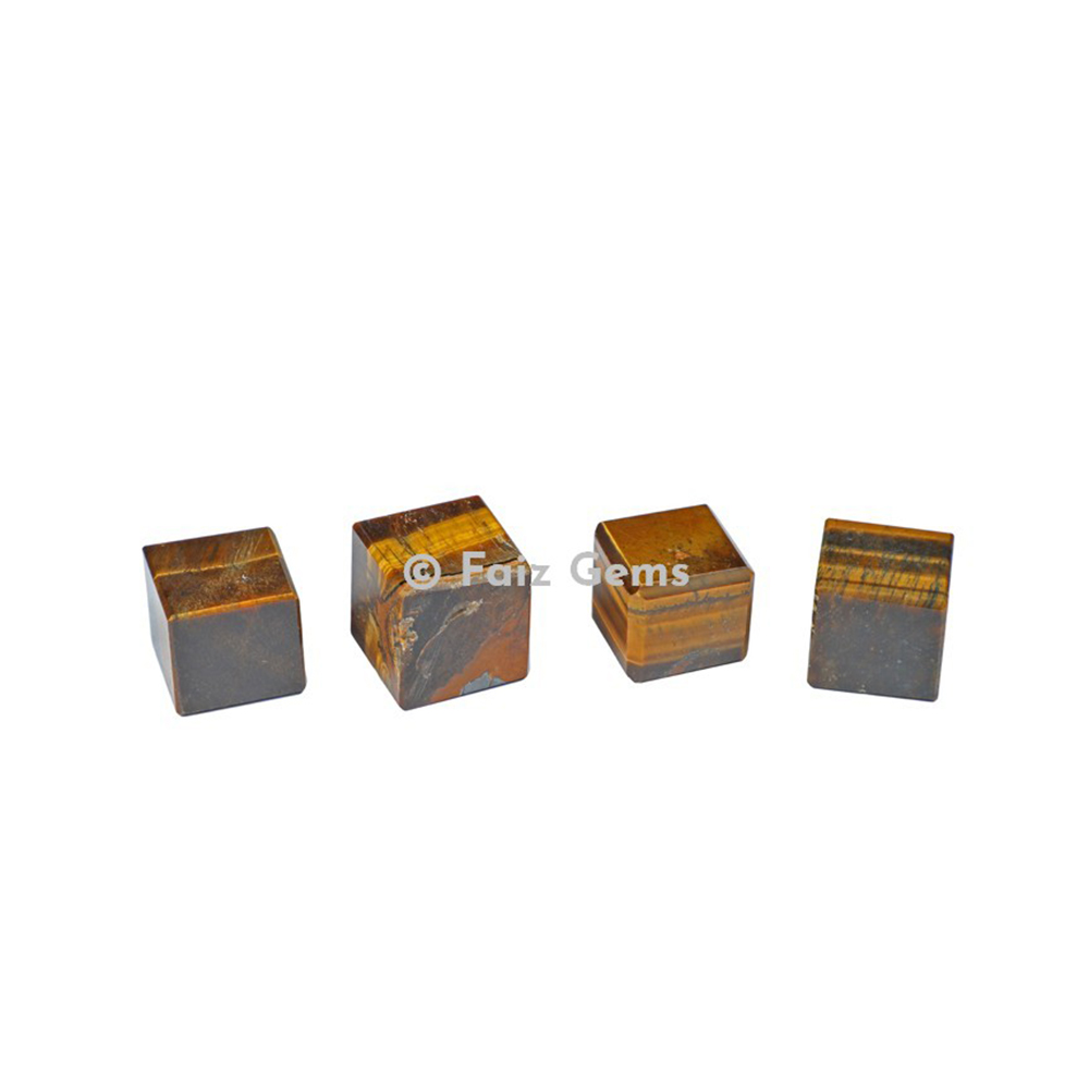Tiger Eye Gemstone Cubes