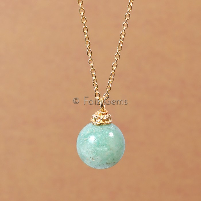 Green Aventurine Ball Pendants